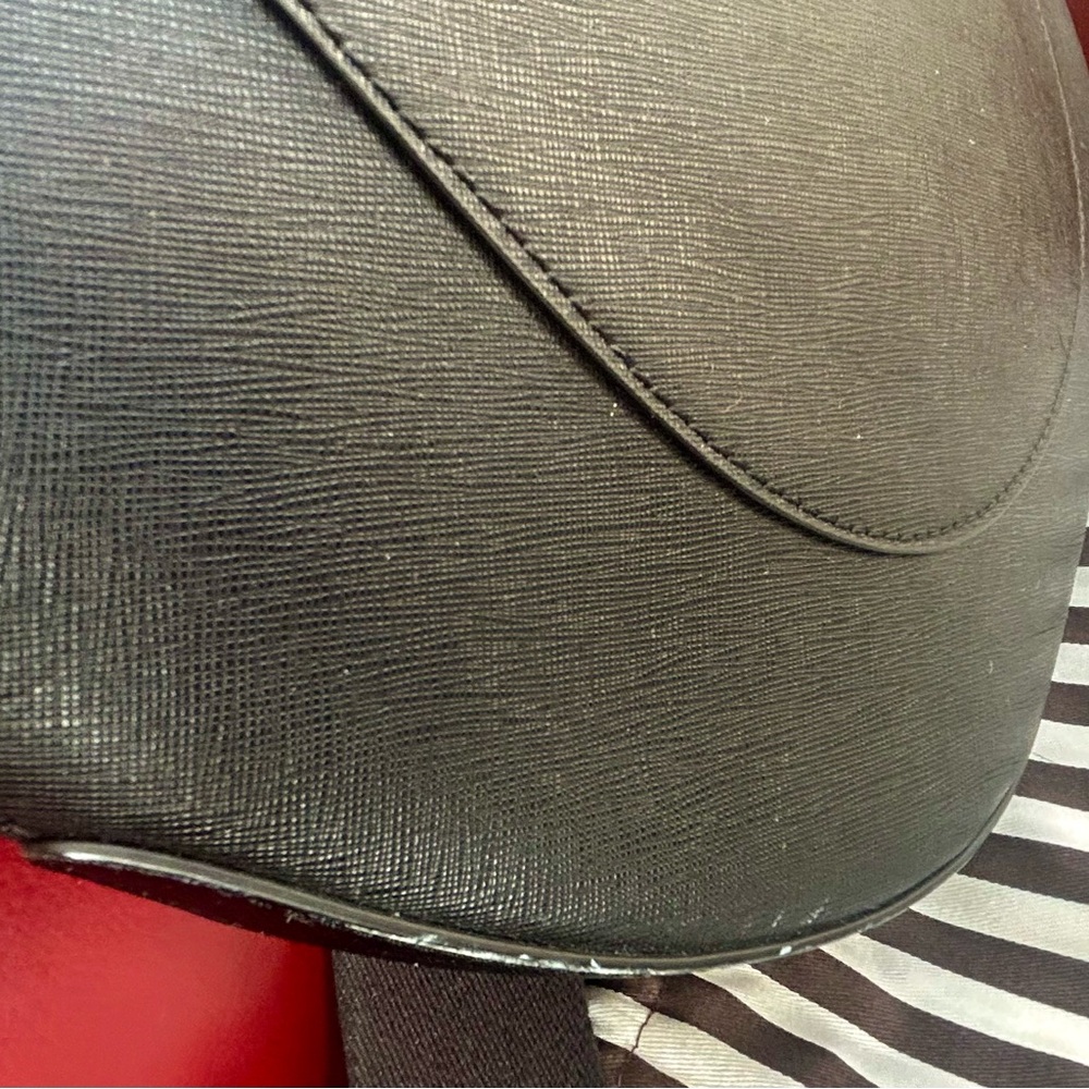 Henri Bendel Black Saffiano Leather Shoulder Bag - Picture 14 of 16